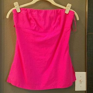 J Crew strapless linen top